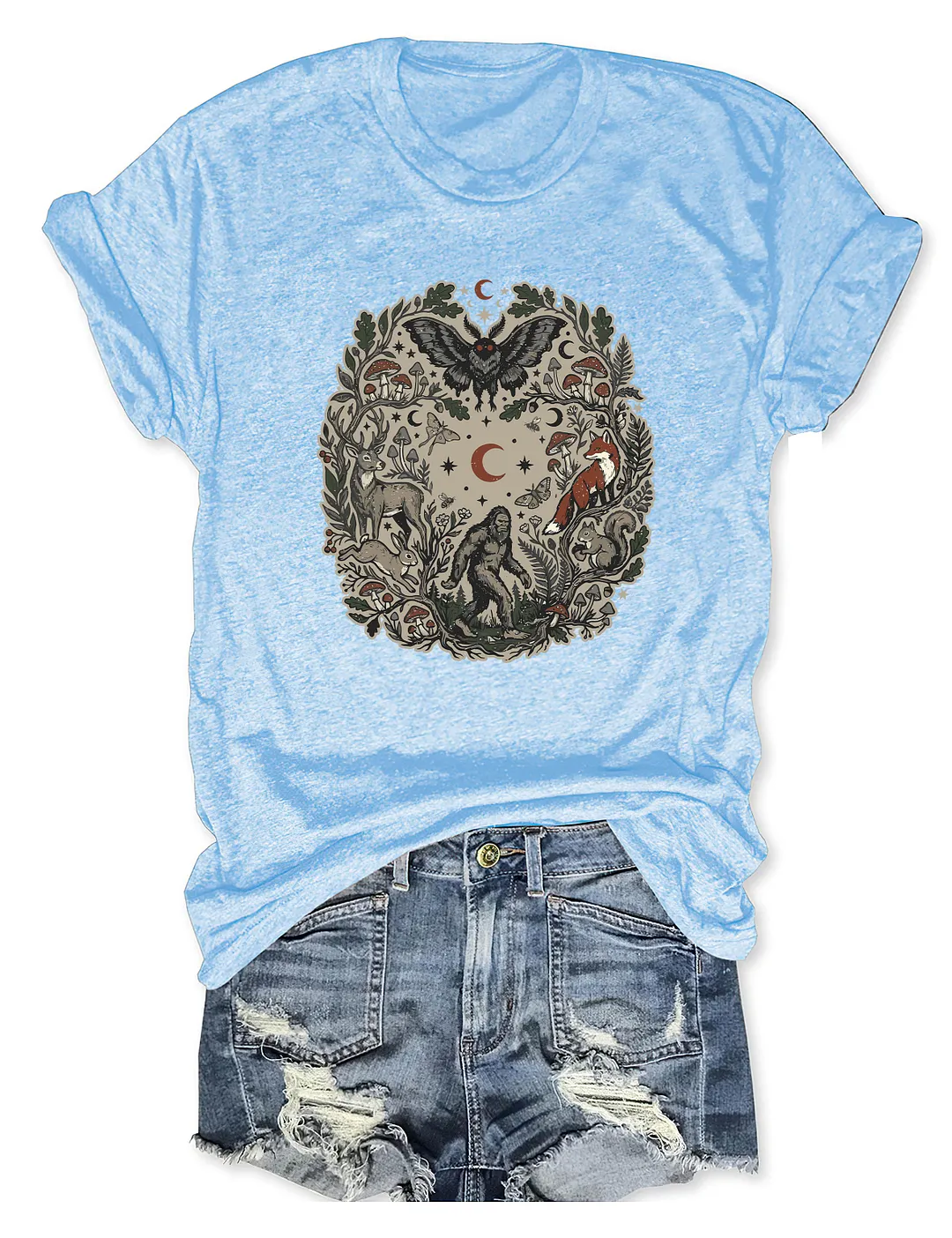 Forest Friends Mothman Bigfoot T-shirt