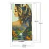 (US Only)Goddess 40x70cm 5D DIY Full Drill Round Diamond Painting Kit for Home Wall Decor
