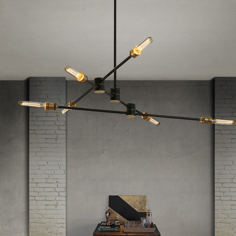 Circa Black Industrial Pendant Light With Brass Fitting