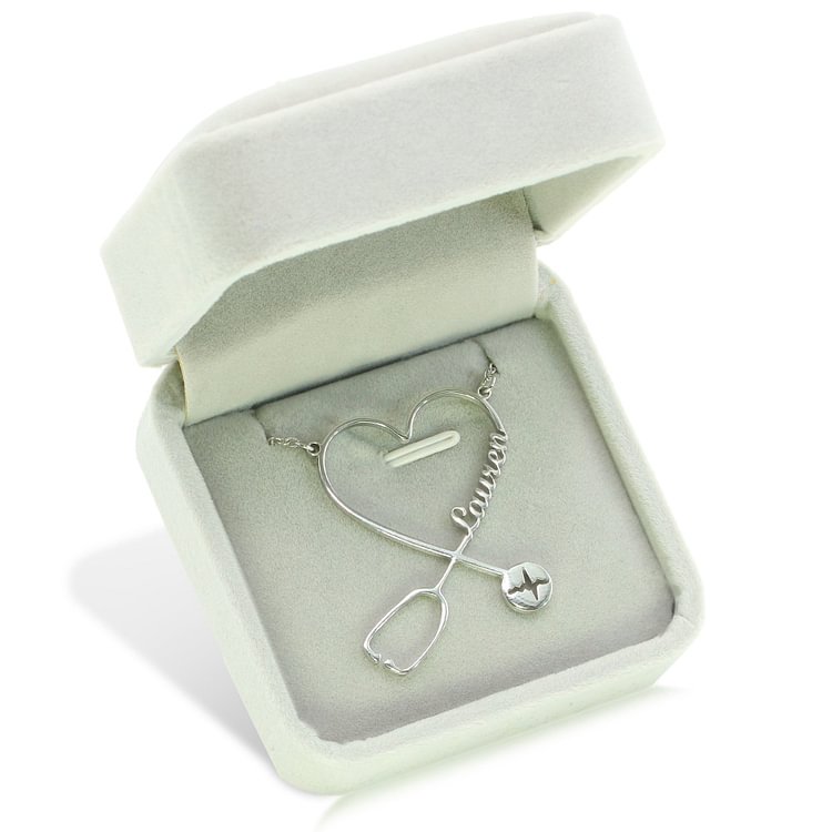 Personalized Stethoscope Necklace-925 Silver
