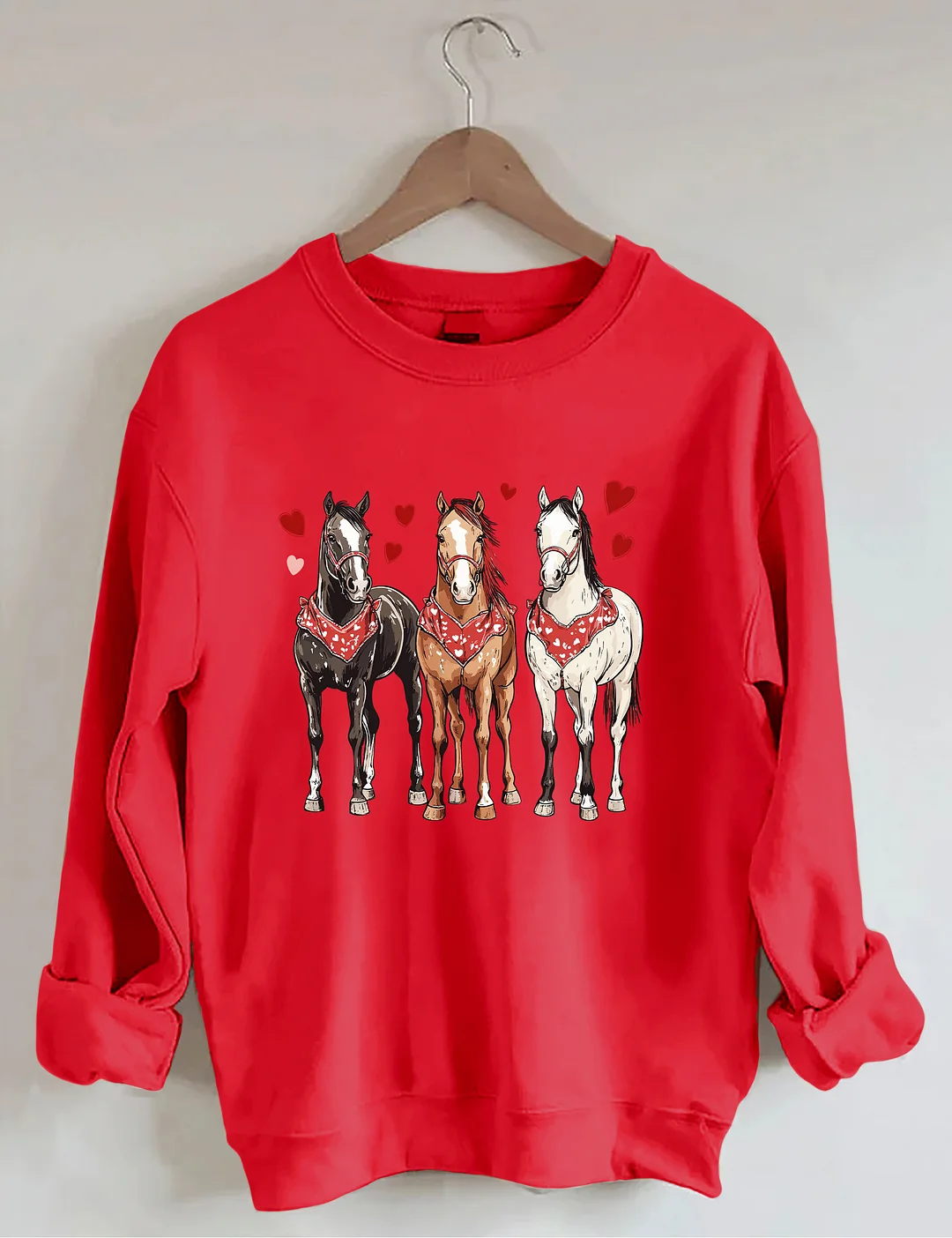 Valentine's Day Horse Sweatshirt