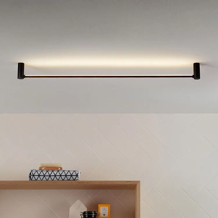 Edge Minimalist Flush Mount Ceiling LighMetal/Acrylic Hallway