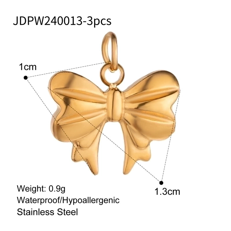 3 Pieces 304 Stainless Steel Letter Fruit Pendant