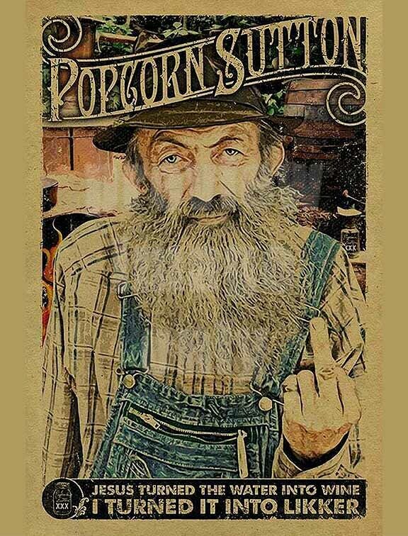 MARVIN POPCORN SUTTON ATF WANTED POSTER JACK DANIELS OF MOONSHINE 8.5X11 Photo Poster painting