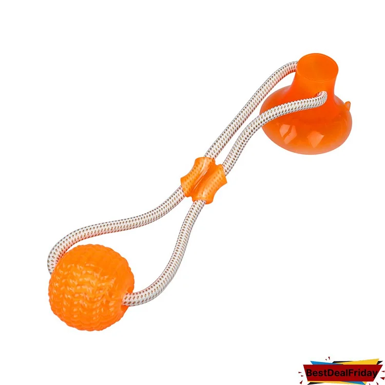 Pet Toys with Suction Cup Dog Push Toy with TPR Ball Pet Tooth Cleaning Chewing Rubber Dog Toys for Small Dogs Rubber Dog Toy