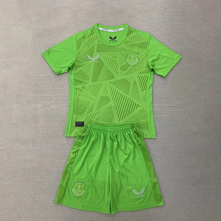 24/25 Everton Green Goalkeeper Jersey - Kids Kit