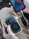 Mini Hanging Neck Fan USB Rechargeable 6000Mah for Indoor Outdoor (Green)