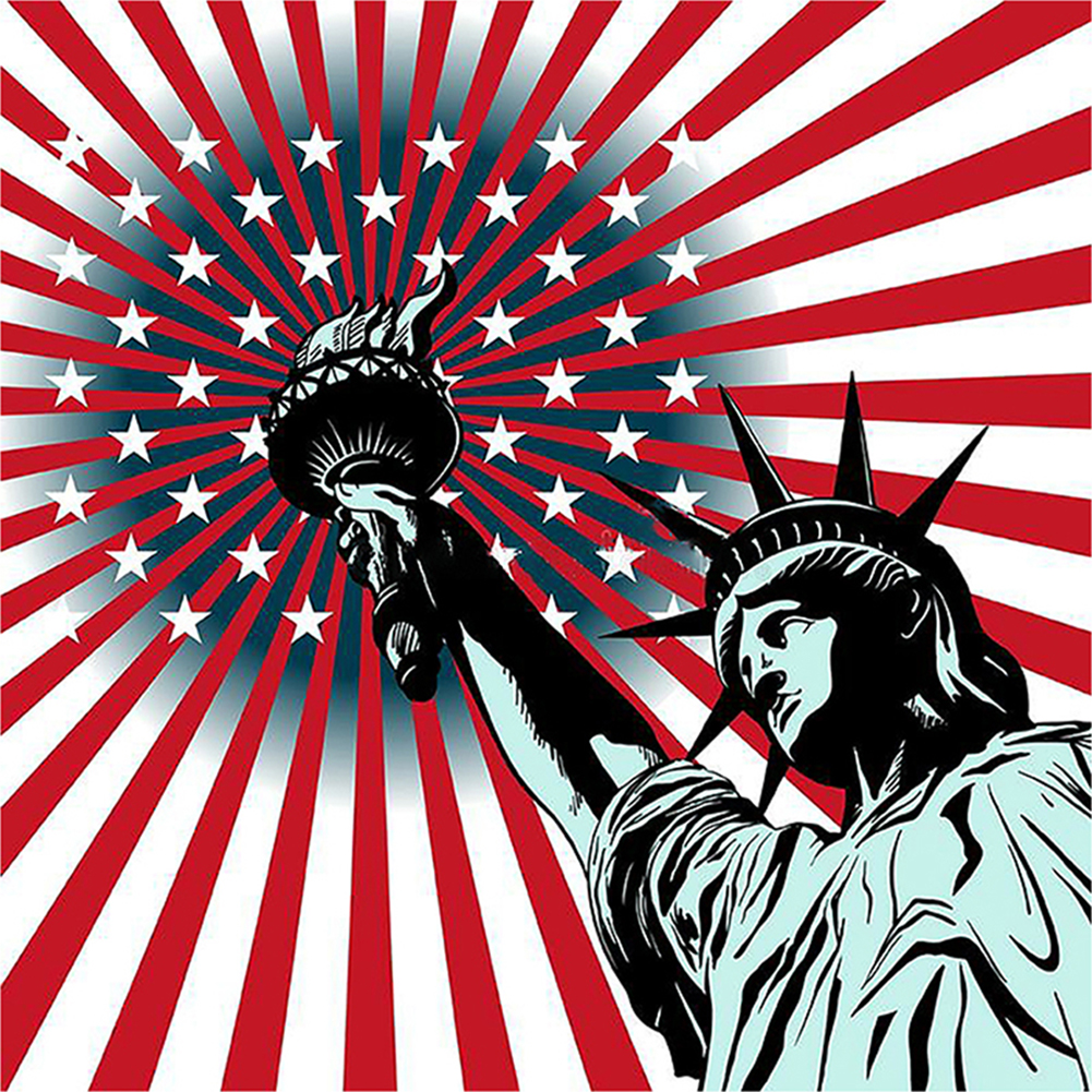 Statue Of Liberty-Paint by Numbers-16"x16"/40x40cm