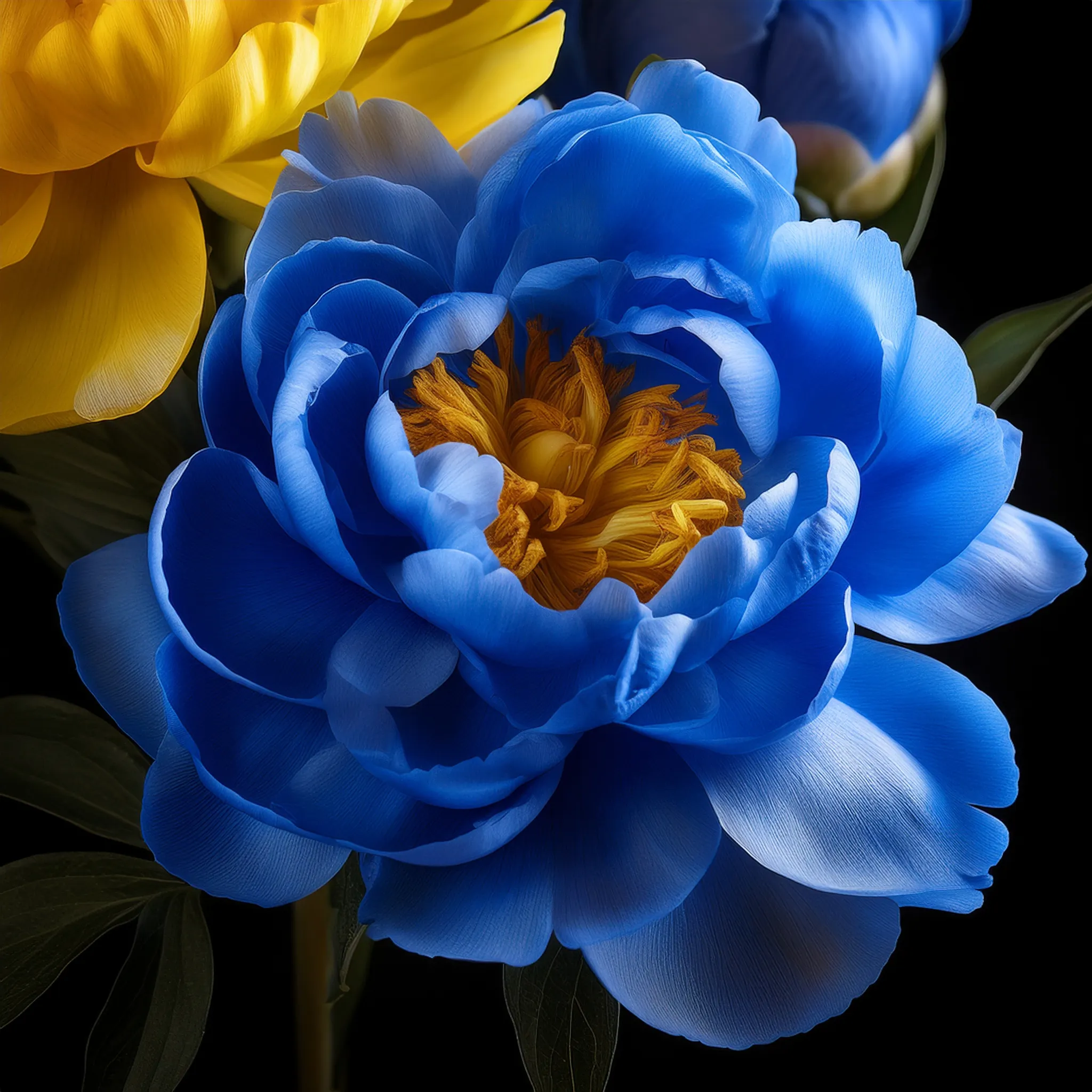 💙💛Blue Yellow Peony Flower Seeds