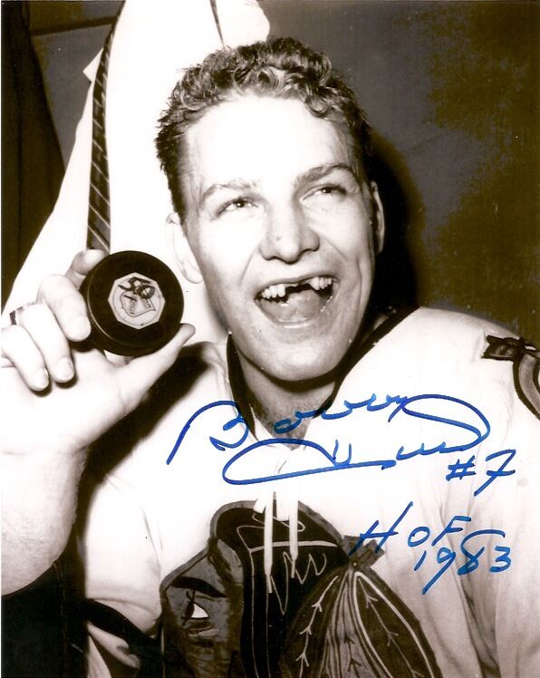 Chicago Blackhawks Bobby Hull Signed Autographed 8x10 Photo Poster painting COA