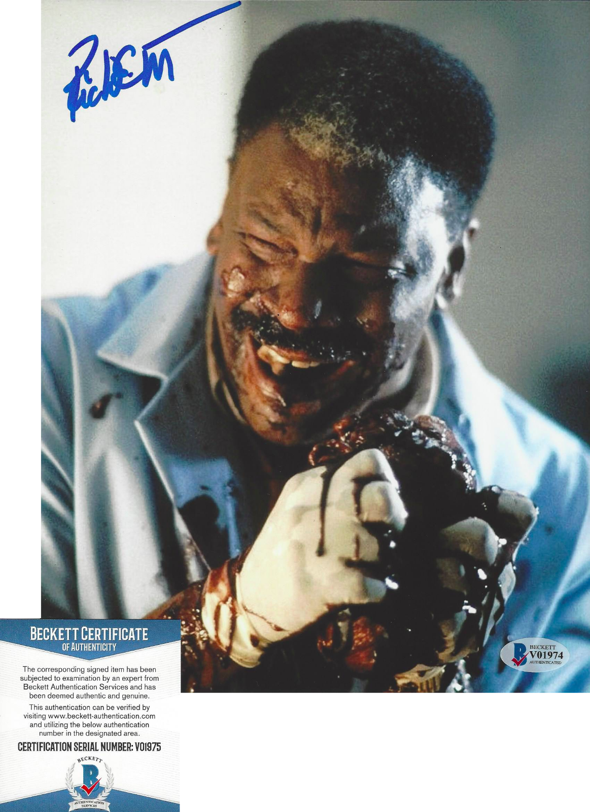 RICHARD GANT SIGNED JASON GOES TO HELL 8x10 Photo Poster painting HORROR PROOF BECKETT COA BAS