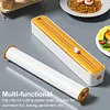 Plastic Wrap Dispenser with Cutter Magnetic Food Cling Film Cutter Kitchen Tool