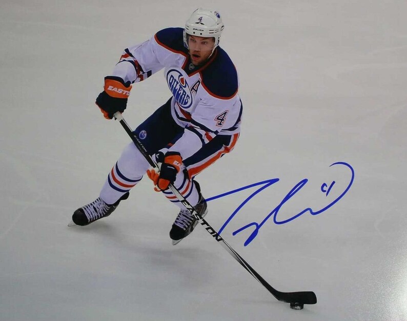 Taylor Hall Signed Autographed Glossy 11x14 Photo Poster painting - Edmonton Oilers