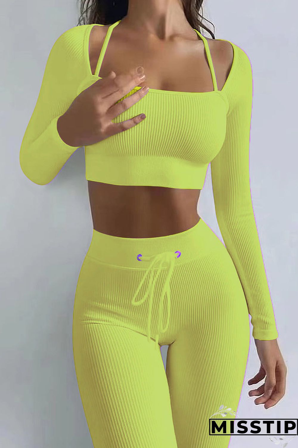 Green Casual Street Solid Patchwork Square Collar Long Sleeve Two Pieces