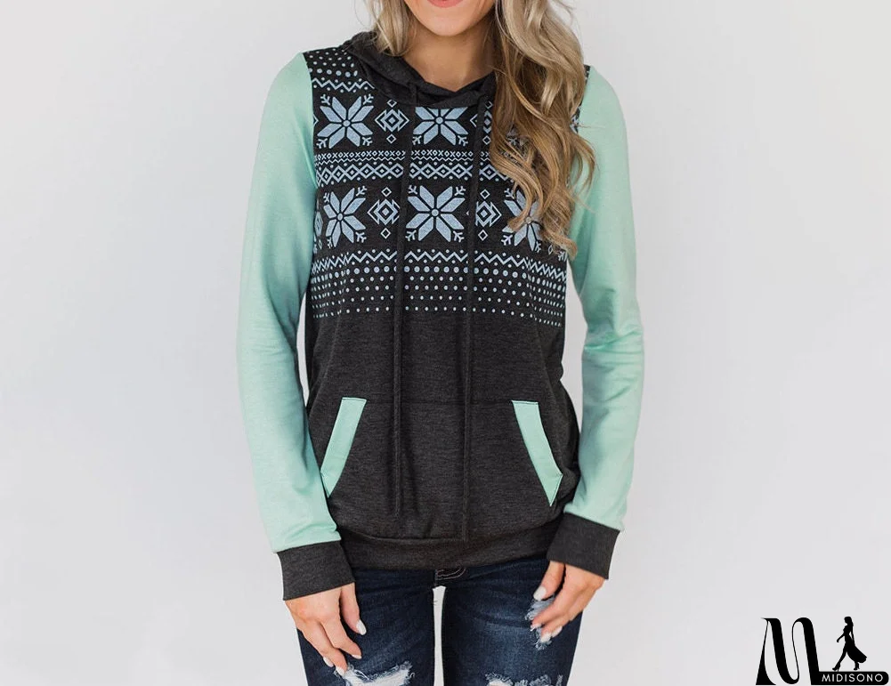 MidiSono - Floral Bliss Hooded Sweatshirt