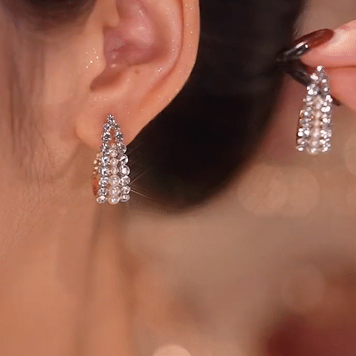 (Sold Out)Luxury water drill pearl earrings