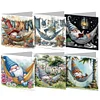 6PCS DIY Diamond Art Greeting Cards Gnome Theme Congratulations Cards & Gifts