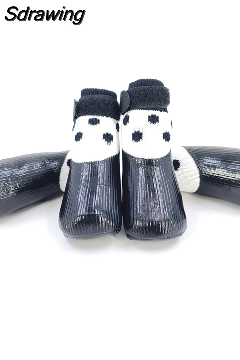 Sdrawing Cartoon Dog Shoes Socks Waterproof Non-slip Dog Rain Snow Boots Socks Puppy Small Cats Dogs Rubber Socks Foot protector