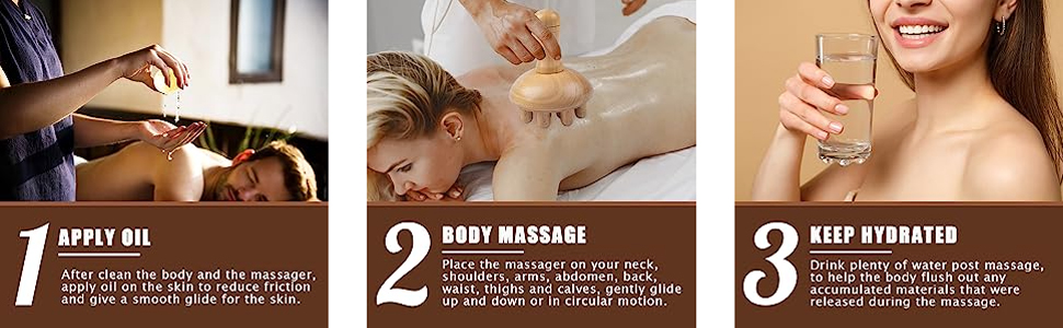 Likron Watches Wooden Mushroom Massager Tool for Body Sculpting