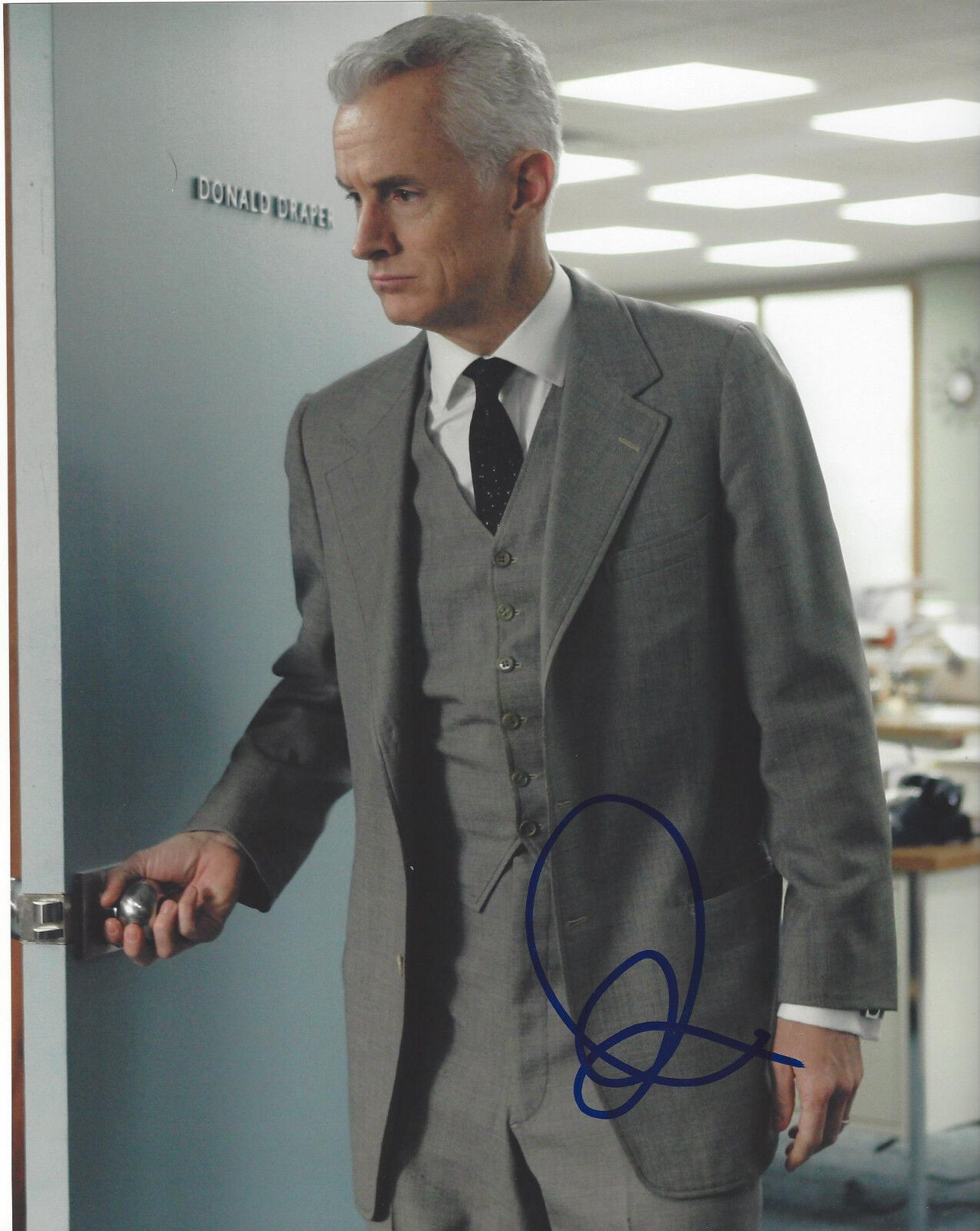 JOHN SLATTERY SIGNED AUTHENTIC 'MAD MEN' 8X10 Photo Poster painting w/COA ACTOR TED 2 ANT MAN