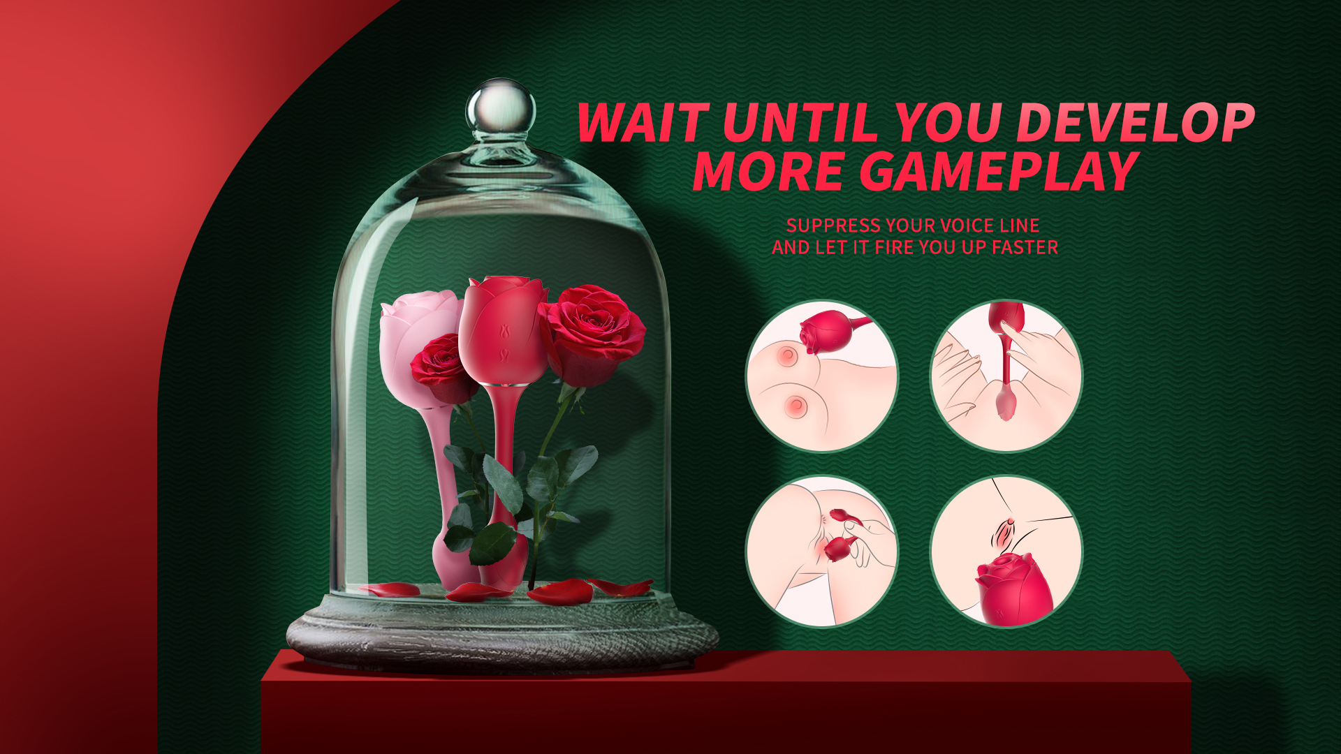 rose vibrator · rose-shaped rose clit toy with crazy suck and vibration