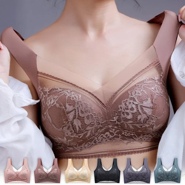 🔥Last Day Buy 1 Get 2 Free(Add 1 piece and 2 pieces at random)🔥Women's Lace Silk Push Up Bra