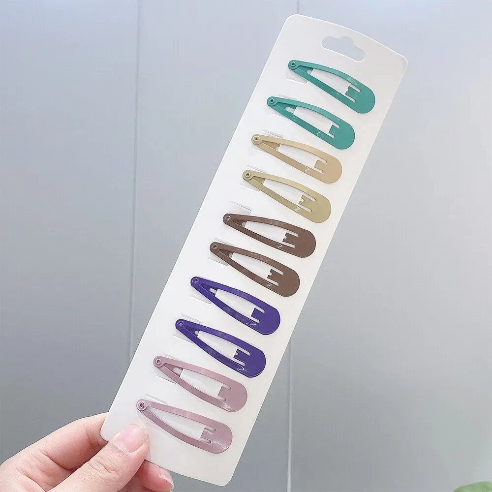 10/20/30/40 New Women Girls Cute Colorful Waterdrop Shape Hairpins Sweet Hair Clips Barrettes Slid Clip Fashion Hair Accessories