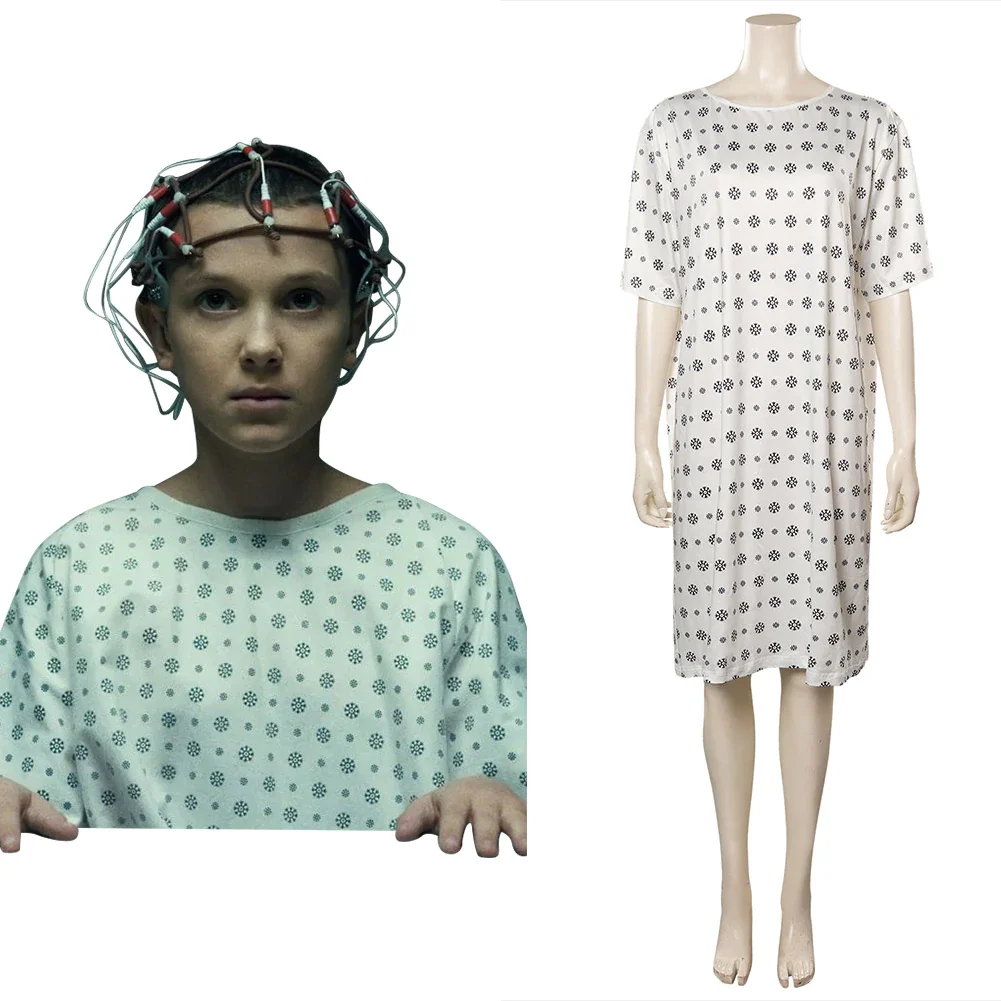 Stranger Things Season 4 (2022) Eleven Cosplay Costume Dress  Outfits Halloween Carnival Suit