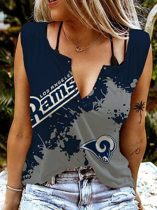 Los Angeles Rams
Women's V Neck Loose sleeveless T-Shirt