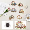 (US Local)6pcs Acrylic DIY Animals on Tree Diamond Art Fridge Magnet Kit for Beginners