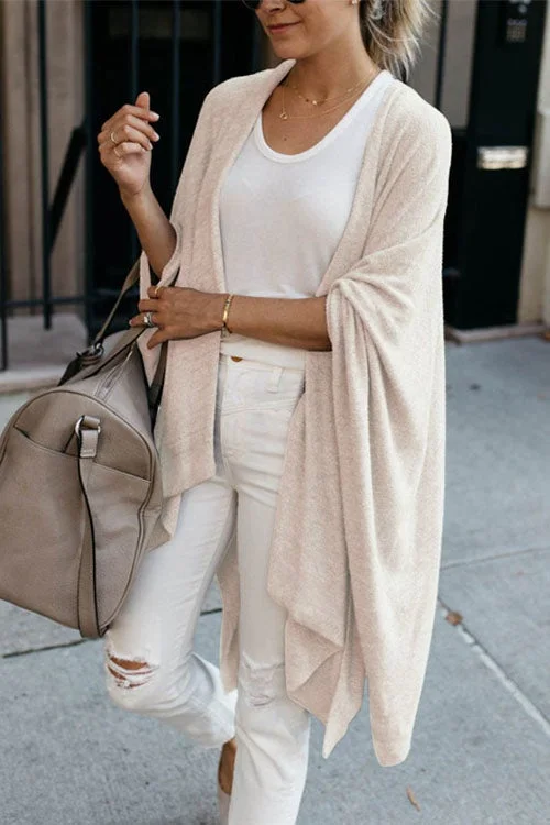 Open Front Batwing Sleeve Alysa Cloak Cardigan