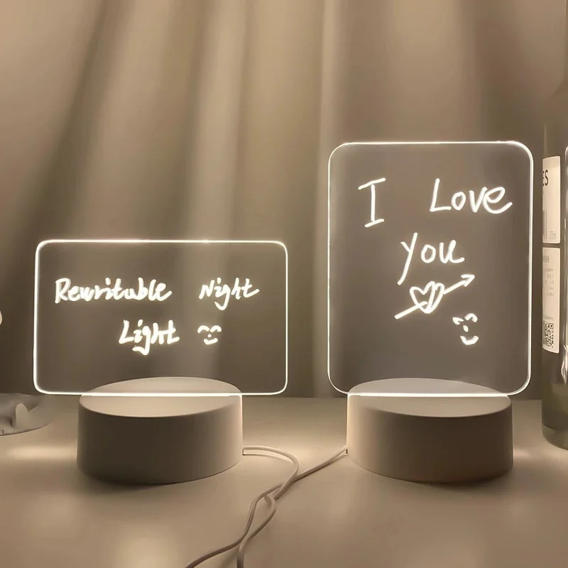 USB Led Love Night Message Board Lamp With PEN LIN80