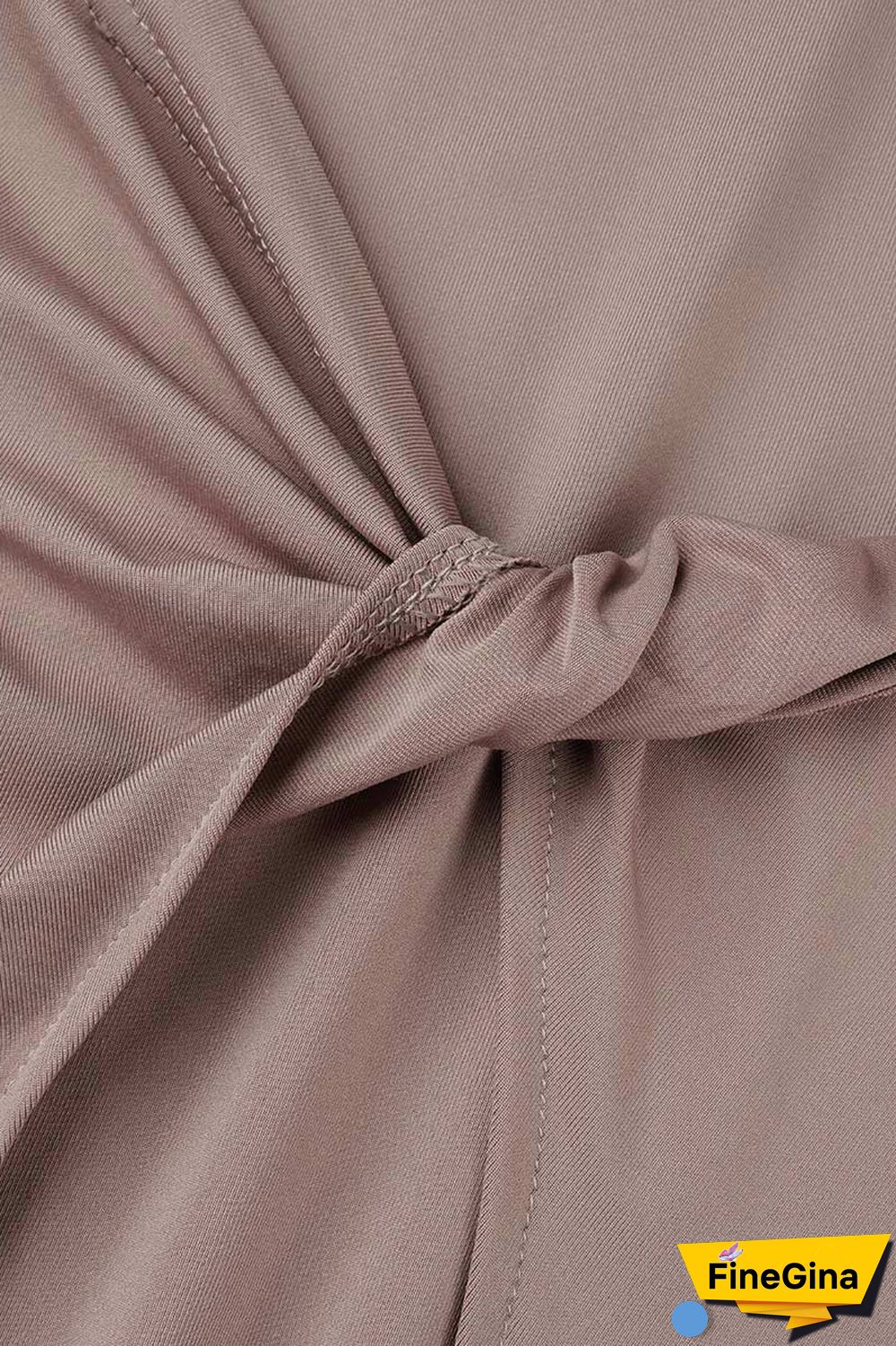 Elegant Solid Backless Solid Color Halter Wrapped Skirt Dresses