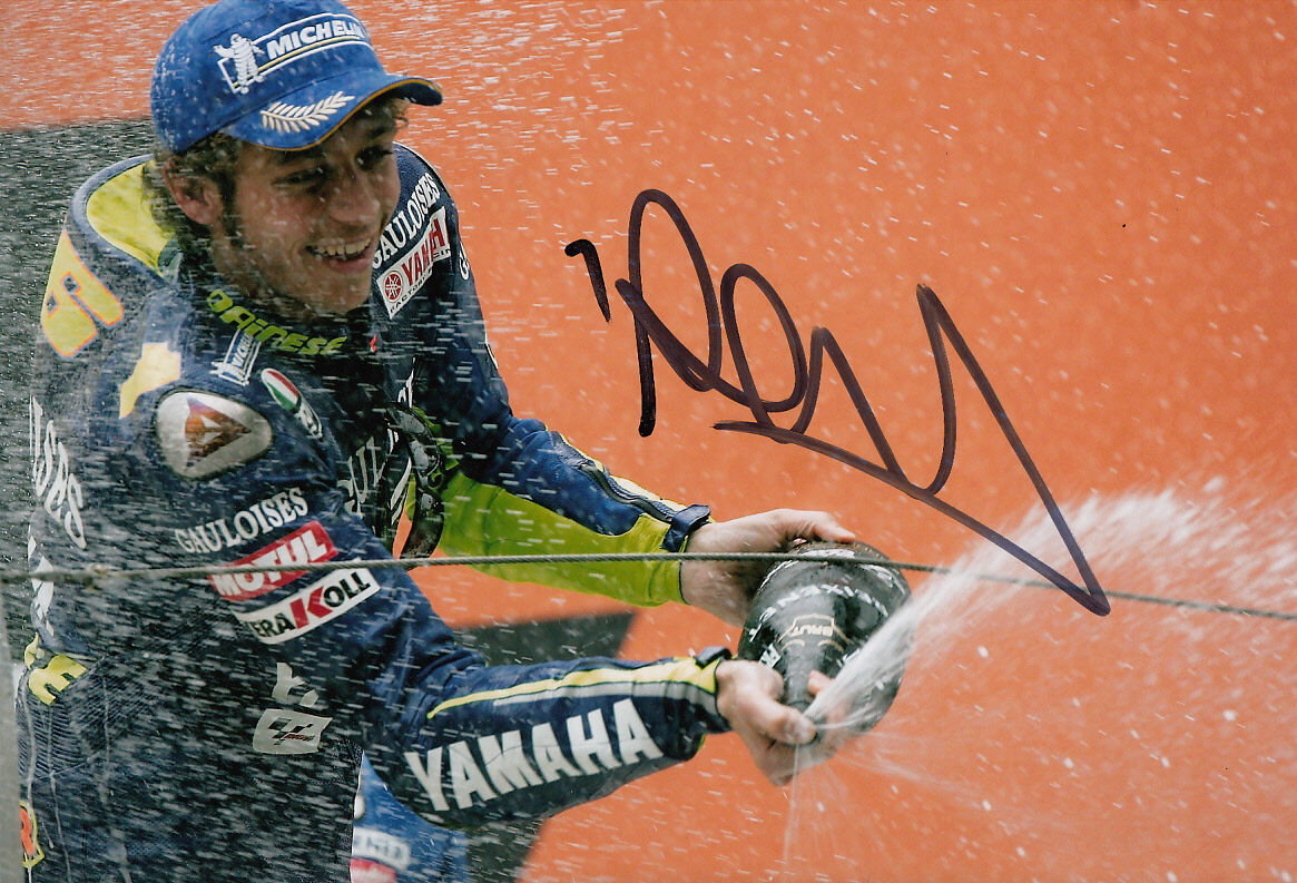 Valentino Rossi MotoGP Hand Signed Yamaha Photo Poster painting 12x8 Podium