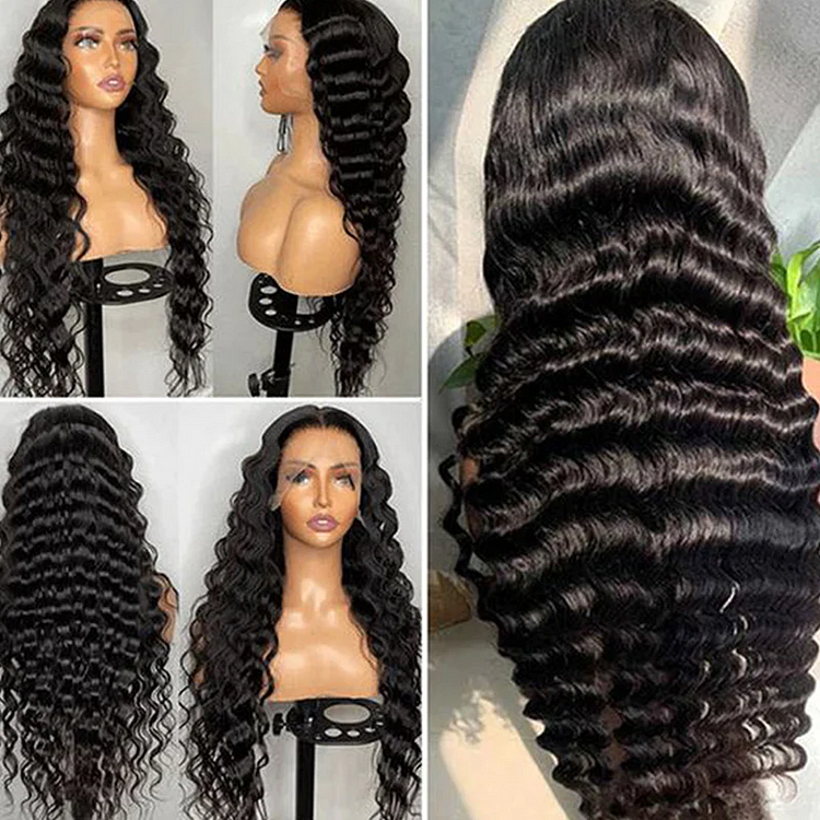 50% Off! Deep Wave 360 Lace Frontal Wig