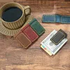 Handmade Crazy Horse Leather Magnetic Banknote Clip | Vintage Cowhide Magnetic Clip, Multifunctional Stationery Bookmark Money Clip