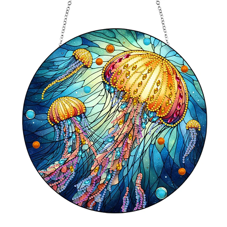 Diamond Painting Suncatcher DIY Diamond Painting Kits for Home Decor (Jellyfish) gbfke