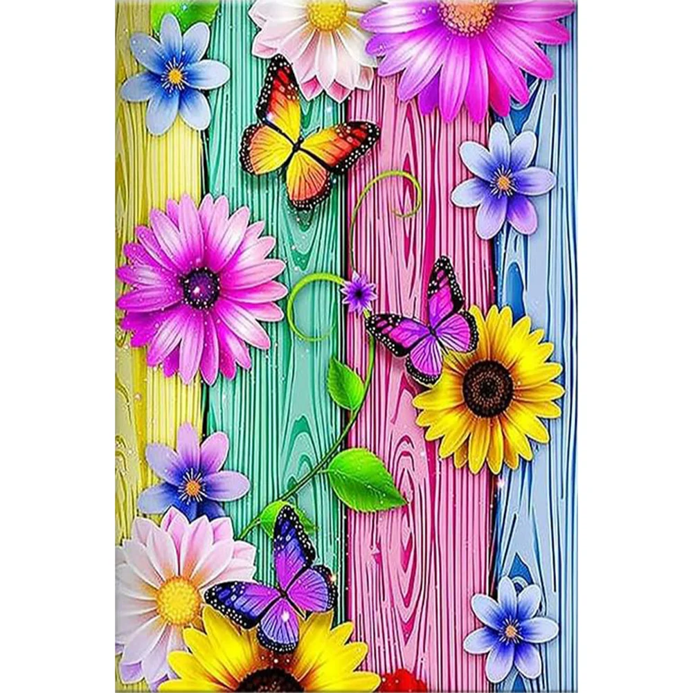 2pcs Diamond Painting - Full Round Drill - Butterfly(Canvas|40*60cm)