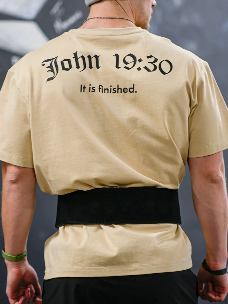 John 19:30 GYM Oversized Print T-shirt / Rvogue / Rvogue