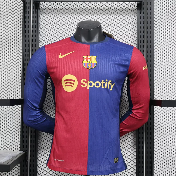 2024/25 Barcelona Home Long Sleeve Shirt - Player Version