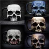 Gothic Coffee Cup Mug Skull Head Personality Creative Bloody Horror Zombie Head Simulation Bleeding 3d Resin