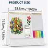 Flowers DIY 12-Month Diamond Art Desk Calendar Creative Design