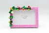 Flower DIY Building Block Photo Frame Kit,Creative Handmade Assembled Photo Frame Handmade Craft Gift Home Tabletop Display Decor
