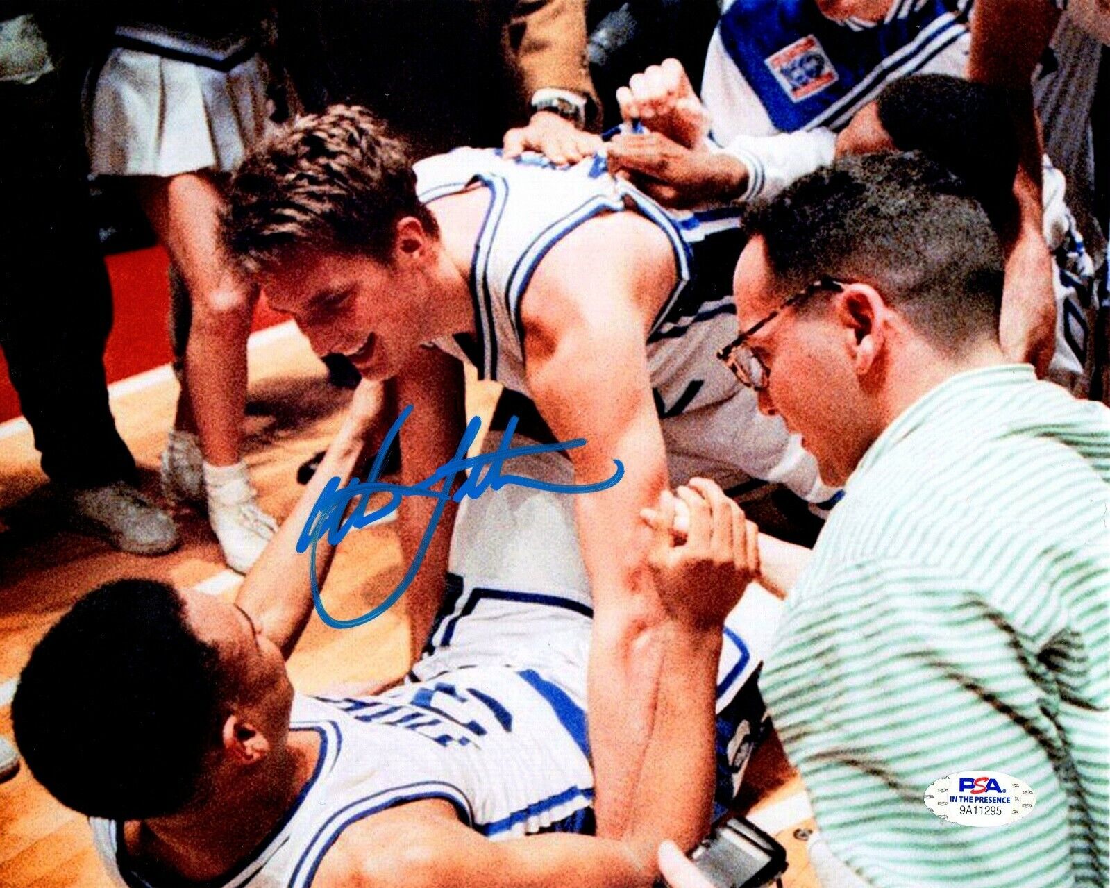 Christian Laettner autographed signed 8x10 Photo Poster painting NCAA Duke Blue Devils PSA COA