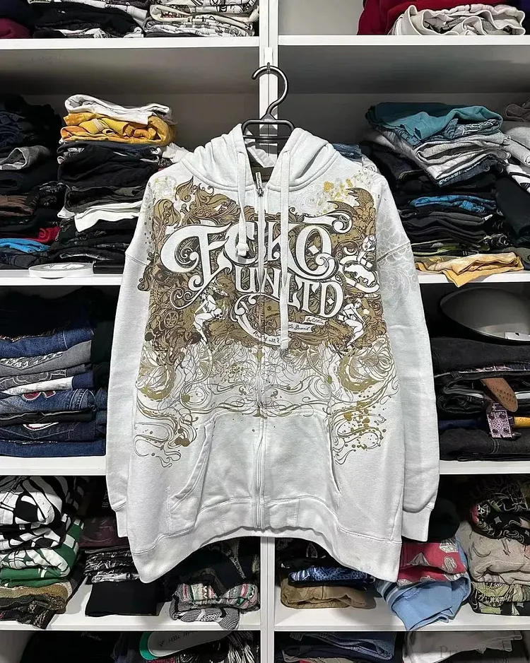 Dark Antique Large Design Hoodie