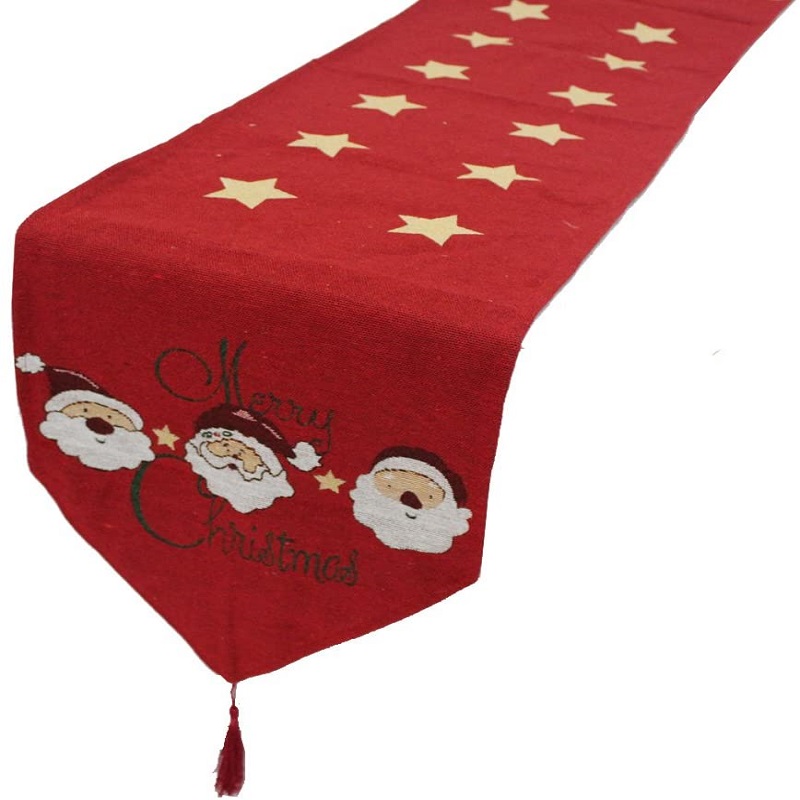 

Christmas Decorations Cotton And Linen Embroidery Christmas Table Runners, 501 Original