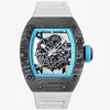 Richard Mille RM055 yas Marina circuit Carbon White rubber strap Super Clone