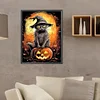 Diamond Painting-DIY Full Round Drill Black Cat Pumpkin Lamp