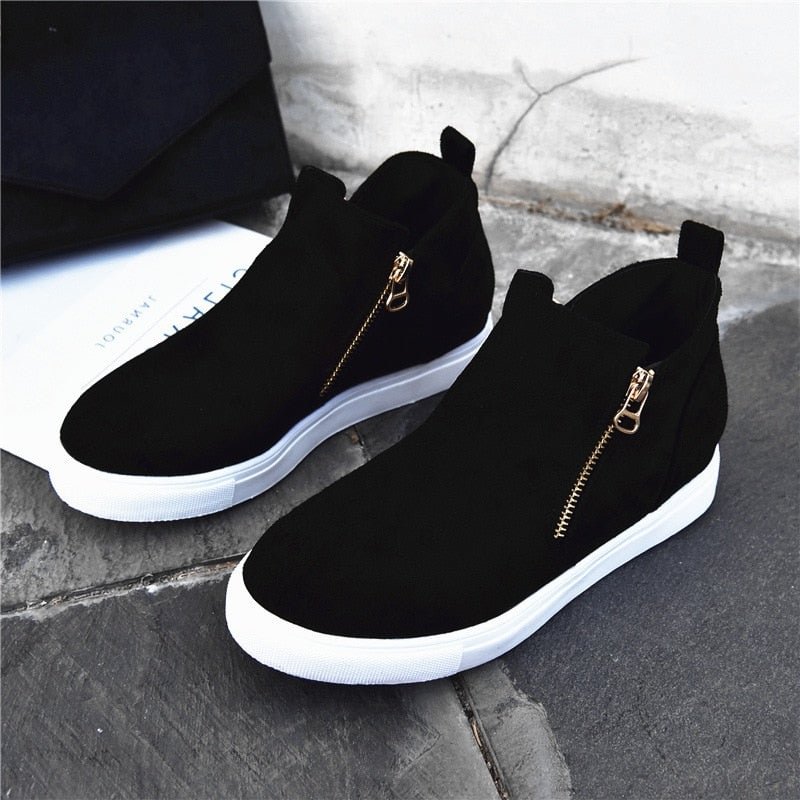 Women Ankle Boots Vulcanize Shoes Ladies Sneakers Basket Femme Casual Shoes Tenis Feminino High Top Flat Shoes Trainers Women