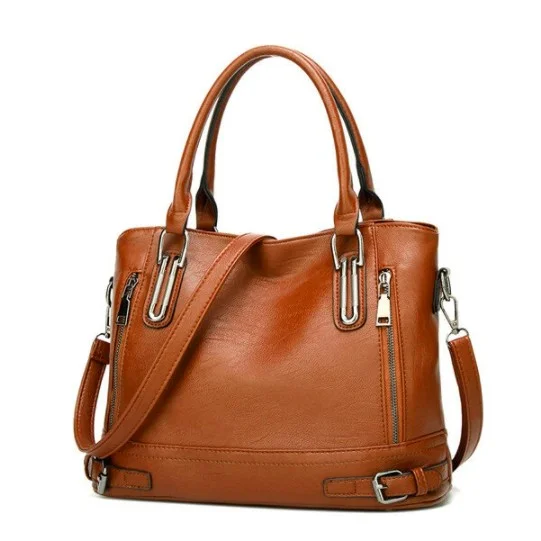 Women Soft Leather Large Capacity Tote Bag